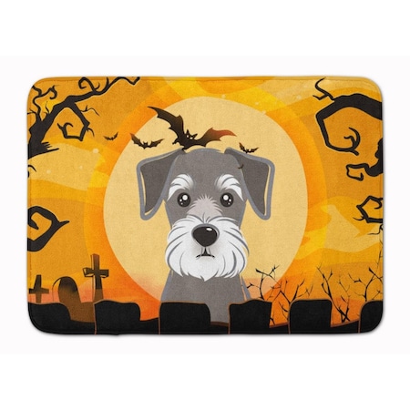 Carolines Treasures Halloween Schnauzer Machine Washable Memory Foam Mat BB1764RUG